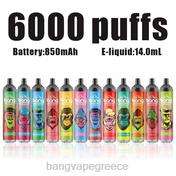 Vape Bang Disposable - Bang Vape King 6000 ρουφηξιές 5% nic επαναφορτιζόμενη type-c 60888 αναλώσιμα