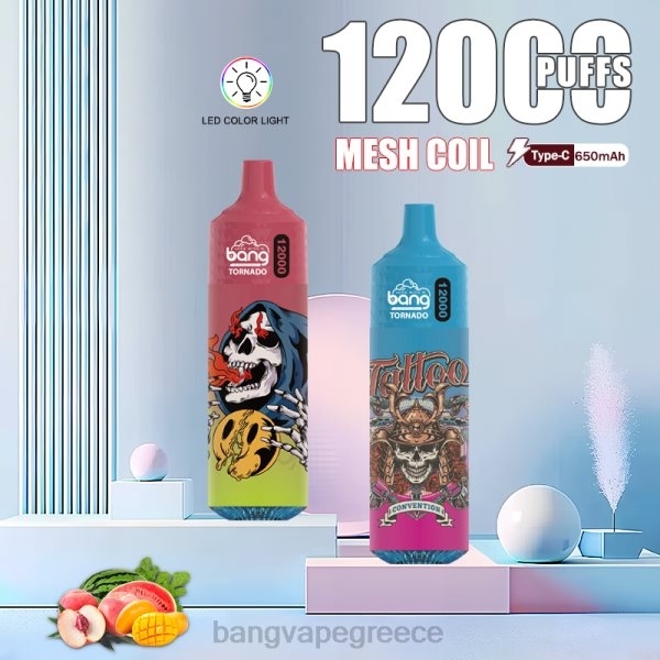 Vape Gang Greece - Bang Vape Tornado 12000 ρουφηξιές με πηνίο led & mesh 60884 αναλώσιμα