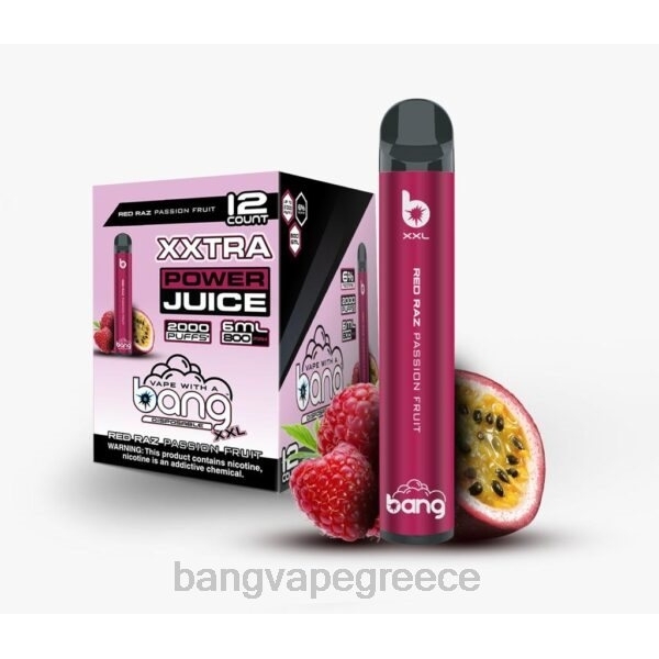 Bang Vape Athens - Bang Vape XXL 2000 ρουφηξιές 608822 κόκκινο ραζ φρούτο του πάθους