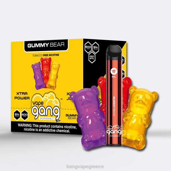 Bang Vape Athens - Vape Gang XL ατμούς μιας χρήσης 600 ρουφηξιές (κουτί των 10) 608864 κολλώδης αρκούδα