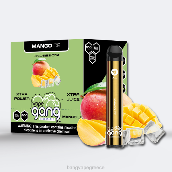 Best Bang Vape Flavor - Vape Gang XL ατμούς μιας χρήσης 600 ρουφηξιές (κουτί των 10) 608868 πάγος μάνγκο